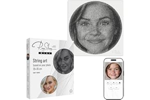 RingString - String Art thread painting DIY | personalized gift | own picture as a yarn portrait | desired motif | wall picture (mini 35x35 cm)
