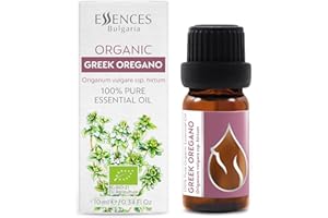 Essences Bulgaria Aceite Esencial de Orégano Griego Orgánico 10ml | Origanum vulgare | 100% Puro y Natural | Sin diluir | Grado Terapéutico | Granja Familiar | Destilado al vapor | Sin OMG | Vegano