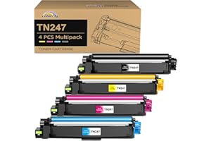 colorfly TN247 TN-243 Toner Cartridge for Brother TN-247 TN243 Compatible for Brother HL-L3230CDW L3210CW DCP-L3550CDW DCP-L3510CDW HL-L3270CDW MFC-L3750CDW MFC-L3770CDW (4 Pack)