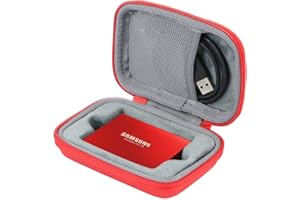 co2CREA Duro Viajar Caja Estuche Funda para Samsung T3/T5 250GB 500GB 1TB 2TB Disco Estado Sólido SSD Externo（Caja Solo）