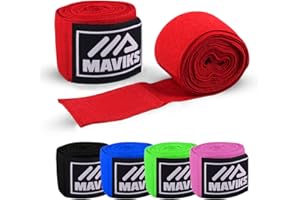 MAVIKS Boxing Hand Wraps 120 and 180 inch Bandages for Martial Arts Kickboxing Muay Thai MMA Training Sparring Men Women Inner Gloves Elastic Handwraps with Thumb Loop