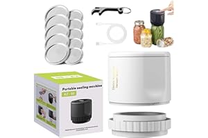 AOMEDNX Everjar Mason Jar Vacuum, 2024 Upgraded Ball Vacuum Jar Sealer, Mason Jeannie Vacuum Seal, Mason Genie Vacuum Sealer, Handheld Ball Jar Lid Vacuum Sealer (White)