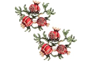 Amosfun Granatapfel Brosche Set 2 StüCk Rote Damen Broschen Mit Stabiler Nadel Und Komfortclips Retro Anstecknadeln FüR Kleidung Taschen Und Schals Ideal FüR Muttertag Und Festliche AnläSse