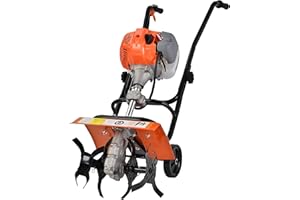 eSkde 52cc Petrol Garden Tiller/Cultivator/Rotovator with Powerful Efficient Air Cooled 2 Stroke Engine