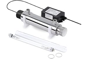 Filtriacquashop Sterilizzatore Acqua Lampada UV 6 Watt Portata 2 lt/min per impianti micro filtrazione, osmosi inversa e acquario