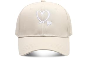 MAZELIKEHOOD Baseball Cap Adjustable Cotton Breathable Casual Unisex Heart Sport Sun Hat for Women Men