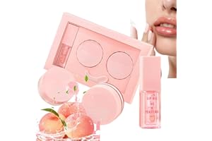 RUOJIAR 3Pcs Lip Care Set,Lip Sleeping Mask,Hydrating Lip Glow Oil,Exfoliating Lip Scrub Moisturizing Lip Mask,Moisturizing & Plumping Lip Blam Kit,Hydrating Prevention Dry and Cracked Lip Scrubs Exfoliator