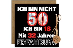 GLUCKGESCHENK Geldgeschenke Verpackung Geburtstagskarte 50 Lustig, Geldgeschenke 50 Geburtstag mit Umschlägen, Geschenk 50 Geburtstag Mann Frau, Geburtstagskarte 50 Mann Frau für Party Hochzeit Jubiläum