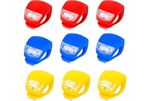JBLJDWD 9PCS Kids Bike Lights, Bike Accessories Kids, Bicycle Lights Front and Rear, Reflective Safety Light Set with Easy Clip-On Design for Children's Night Cycling Visibility