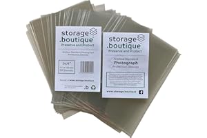 storage.boutique Archive Standard PHOTOGRAPH Protection SLEEVES, Acid Free, 6 x 4 Inches, 155 x 105 mm, 50