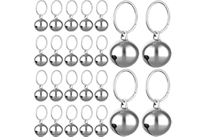 HJZHII 24 Stück Metall Jingle Bells, Hunde- und Katzenhalsband Glocke mit Schnallen Lauter Anhänger Haustierzubehör Verlieren Sie nicht Training Charms für Haustiere