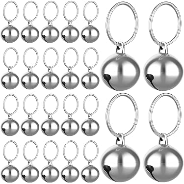 6 Kleine Glöckchen Für Hunde- & Katzenhalsbänder – 1,4 Cm Durchmesser (3x Gold, 3x Silber)