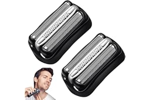 GXGM 2 Pièces 32B Compatible Tete de Rasoir Braun Serie 3, Tête de Rasage Electrique pour Hommes, Accessoires Rasoir