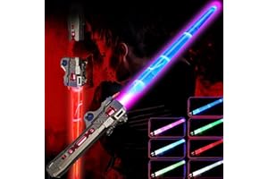 ZYGSEVE Light Saber for Kids - LED Colour Changing Lightsaber Toys With 7 Colors and FX Sounds - Extendable Light Sabers for Halloween Fancy Dress Parties, (Bronze)