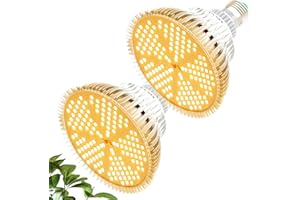 MILYN 2 Pezzi 100W Lampada per Piante a Sunlike Spettro Completo Grow Light E27 Luce per Piante Giardino Serra Idroponica, Acquario Serre, Giardini Interni, Fiori, Verdure, Frutta, Orchidee, Bonsai