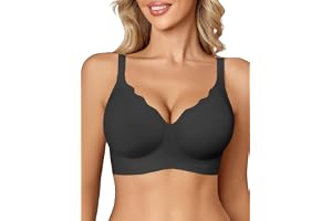 Avidlove sömlös bh för kvinnor, bygellös push-up bh med mjukt stöd utan bygel, bekväm bh mjuk vadderad bralette, sömlös t-shi