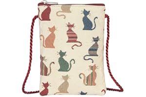 Signare Mini sac à bandoulière pour téléphone portable, sac à main pour téléphone portable, sac pour téléphone portable, sac pour téléphone intelligent, motif animal