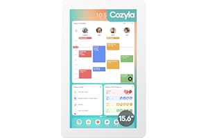 Cozyla Mate Digital Calendar+ SE: 15.6 Inch Electronic Calendar Smart Wall Touch Screen Chore Chart Customizable Dashboard for Family Schedules Meal Planner with Stand Wall Mount White