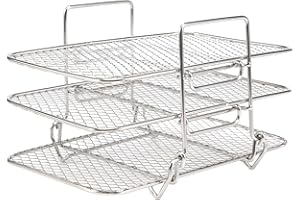 Rack à friteuse à pour Ninja Double Friteuse 304 Acier Inoxydable Multi Couche Déshydrateur Rack Toast Rack Friteuse Accessoi