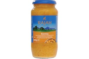 ‎RAJAH Rajah Korma Cremige Kokosnuss Curry-Sauce – Milde Fertigsauce – 2 x 500 g