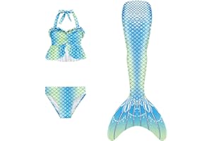 DAPONGZHI 2025 Bikini Trajes de Baño Niña 3 Piezas Bañadores de Playa Bañador Bikini Bebé Conjunto Verano con Falda Playa Tankini Niñas Conjuntos Performance 4-13 Años