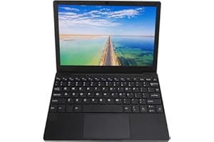 Fockety Laptop Portatile, Display IPS da 512 GB 1280x800 da 10,1 Pollici Processore Quad Core Mini Computer con Ricarica Wireless di Tipo C Laptop Ultra Sottile con Mouse (Spina europea