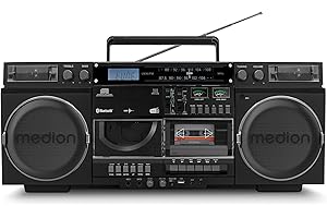 Ghetto Blaster - MEDION - Vintage - DAB+ - CD/Cassetta/USB/MP3 - 2x10W RMS - Nero