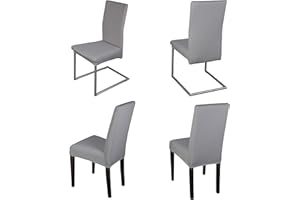 ‎STABOOS Staboos Stuhlhussen 4er Set - Hochwertige und elastische Stuhlhussen für Swingstühle - Pflegeleichte Stuhlbezüge & Hussen für Stühle - Perfekter Stuhlbezug 4er Set - ÖKO TEX Zertifiziert - Hellgrau