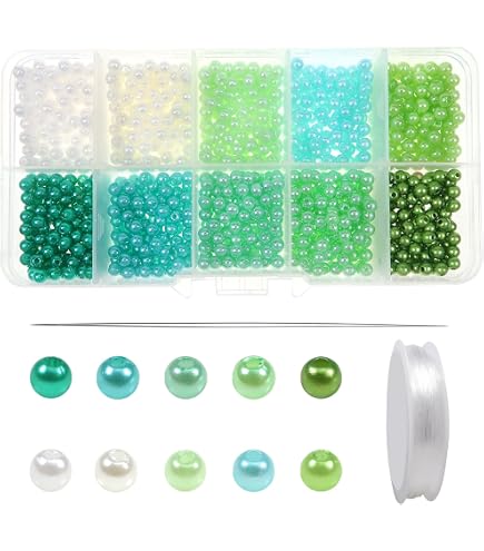 50er Set Mini-Acrylperlen In Bunten Farben - 21mm Große Bastelperlen Mit Loch Für DIY-Schmuck, Armbänder Und Halsketten