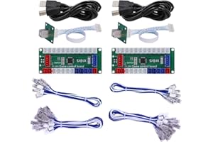 SJ@JX Arcade Game USB Encoder Zero Delay 2 Player Gamepad Button Joystick Controller for Nintendo Switch PC PS3 Raspberry Pi MAME