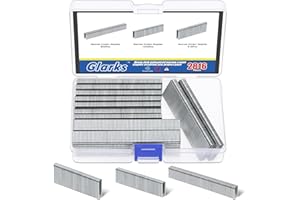 Glarks agrafes à couronne étroite, calibre 18, 1/2", 3/4", 1", kit assorti pour agrafeuse électrique, pneumatique, bricolage pour la maison (argent)