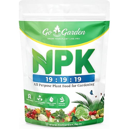 Go Garden NPK 19 19 19 Fertilizer for Plants | Water Soluble Plant Fertilizer for Growth, Flowering & Fruiting | Garden & Indoor Plant Care – 400 Gram