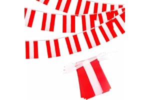 Oly 2024 Dekorationer - 10 m Österrike flaggor banderoll, flaggväv för sport, fotbollsevenemang, nationaldag festdekorationer