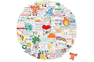 100 Autocollants Inspirants, SHAIDOJIO Autocollants de Motivation, Autocollants Inspirants pour Ordinateur Portable, Imperméables Positifs Autocollants pour Scrapbooking Adolescents Adultes Journal