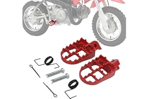 BIUGERCN Motorcycle Foot Pegs Dirt Pit Bike Footpegs Foot Pedals for EXC SX YZ TW PW TTR CR CRF XR 50/70/80/100/110 Motocross Red