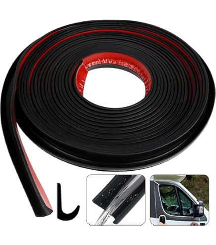 Grondaia Per Camper A Forma Di J - 10 Metri In Gomma Autoadesiva | Per Camper, Camion E Barche - Bianco - Foto 10