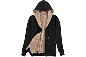 Niwicee Felpe con Cappuccio Donna Pullover Addensato da Tenere al Caldo Sweatshirt Maglione Manica Lunga Cappotto Hoodie Felpa in Pile Serie Plus Pullover Cotone Zip