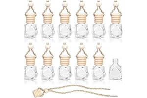 ‎PARFUMLISM 10 Pcs Auto Parfüm Flasche Leer,8 ml Auto lufterfrischer duftflakon Flasche leer,Auto Aromatherapie ätherisches Öl Diffusor mit hangend,autoduft zum selbst befüllen für Auto Zuhause Büro