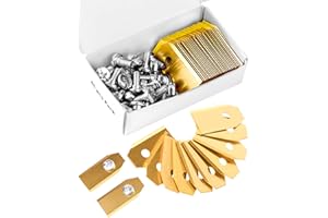 A aBlumen 45 Stück Titan Messer Klingen für Husqvarna Automower Messer für Husqvarn Automower Yardforce Gardena Mähroboter Ersatzmesser Rasenmäher Ersatzklingen(3g - 0,75mm)