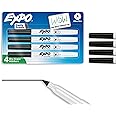 Expo Low Odor Ultra Fine Dry Erase Markers, 4 Black Markers