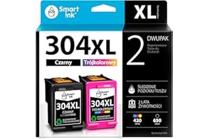 ‎SMART INK Smart Ink Regenerowane Tusz Zamiennik HP 304XL 304 XL (Czarny i kolor Łączony pakiet 2 sztuki) do użytku z DeskJet 2620 2630 2635 3700 3720 3730 Envy 5010 5010 5020 5052 5055