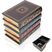 Boîte De Rangement Faux Livre Avec Compartiment Discret Pour
