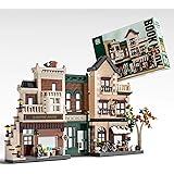 QLT Buch Ecke Haus mit LED Kit,Kompatibel Mit Erwachsene klemmbausteine Friends Haus Ideas City Street Geschenk für Mädchen E