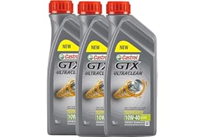 LUBRIALPHA Castrol GTX ultraclean 10w40 A3/B4olio motore auto benzina diesel 3x1lt.