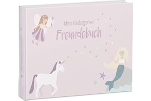 mintkind® Freundebuch Kindergarten Feenwelt, Freundschaftsbuch Mädchen und Jungen, Kita Ausfüllbuch mit Feen, Meine Freunde Buch, Geschenk zur Einschulung, Erinnerungsbuch Kinder