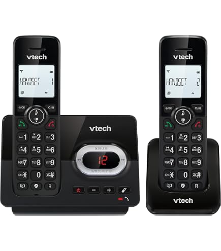 ALCATEL F530 Voice Duo - Téléphone Fixe Sans Fil DECT Avec 2 Combinés Et Répondeur