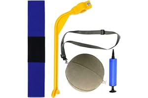 FINGER TEN Entraînement au Swing de Golf Brassard avec entraîneur de Swing de Golf Jaune et Balle Golf Entraînement Gonflable Outil de pompage 4 Pack Sets