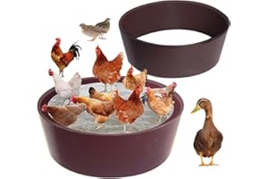 JOURNDREAM Vasca da bagno di sabbia per pollaio, struttura senza fondo, ambiente PE, bagno di sabbia per polli, contenitore per la pulizia del pollaio, contenitore per calce pollaio, grigio (brown)