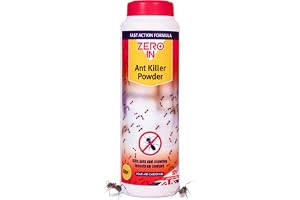 Zero In Ant Killer Powder 450g – Ready-to-Use Fast-Acting Ant & Nest Control, Permethrin Powder for Indoor & Outdoor Use, Pre