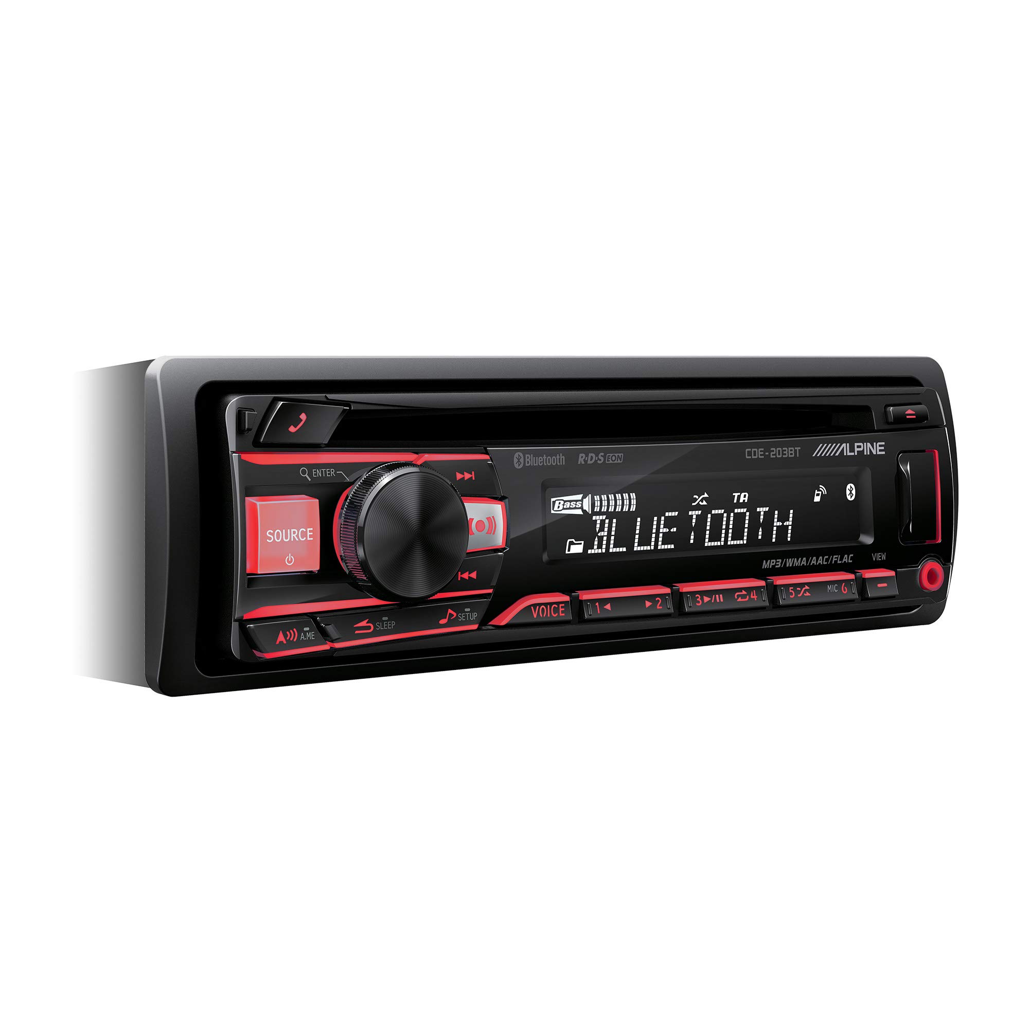 Alpine CDE203BT Radio de Coche, Negro